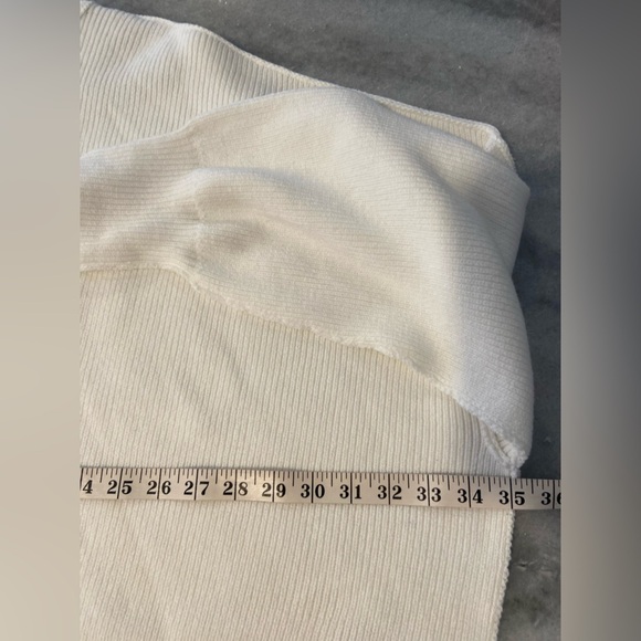 Free People Size S Easy Street Tunic Painted White Slouchy Oversized Ribbed Knit - Picture 10 of 12